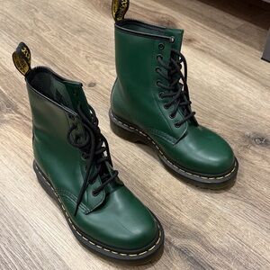 Dr. Martens Forest Green Combat Boots